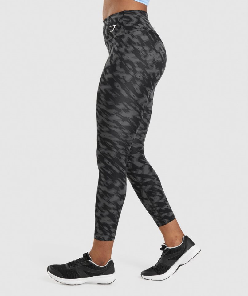 Legginsy Gymshark Treningowe Damskie Czarne | PL 805VGW